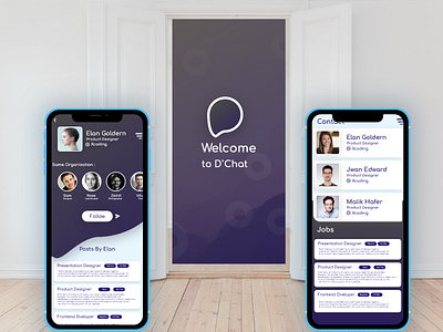 D Chat adobexd app brand chat app design friends iphonex job message app portal profile social ui