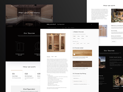 | website | configurator | about configurator design landing sauna shop web website