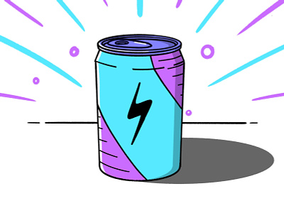 Energy can color dribbble drink energy drink flat hyper icon illustration liquid pop shot sketch soda stroke sugar vector