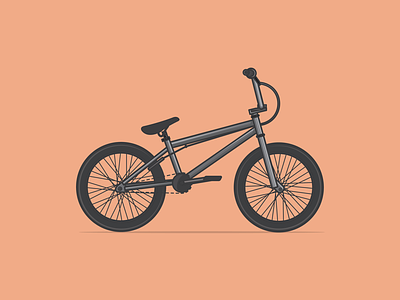 BMX bike bmx cycle exercise frame grey illustration race spoke tricks vector wheel