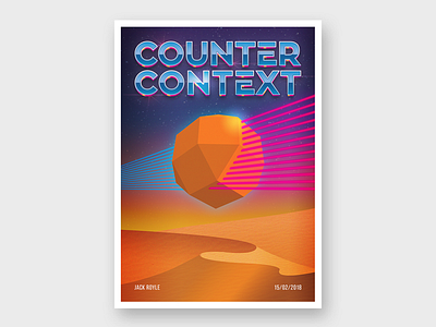 Counter Context 80s chrome counter desert galaxy laser poster shape shot space stars