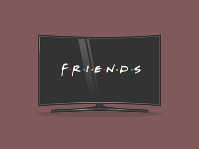 Netflix chill dribbble flat friends icon netflix new screen series shot stream tv