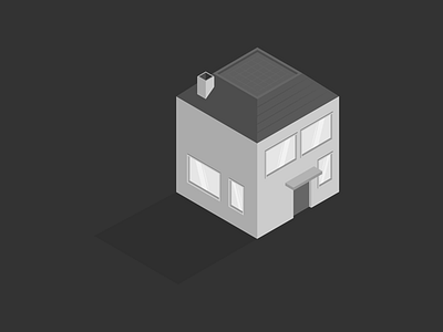 Isometric house 3d dribbble flat home house icon isometric land property roof shot vector