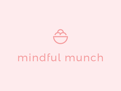 Mindful Munch brand branding dribbble flat food health logo mind shot type