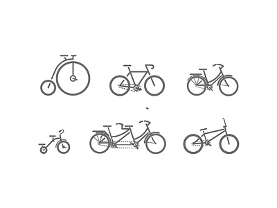 Bike icon set bike cycle dribbble exercise flat icon illustration ride set shot vector wheel