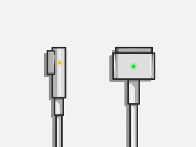 MacBook chargers apple charge dribbble flat icon illustration imac macbook shot vector