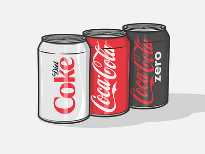 Pick your poison can coke dribbble drink flat icon illustration musli pop shot soda vector