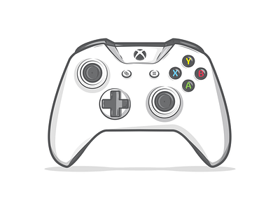 Xbox One control dribbble dribbblers flat game icon microsoft shot video videogame white xbox