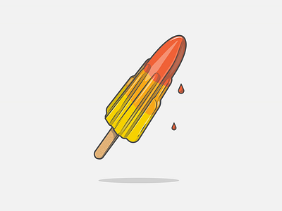 Rocket lolly child cream dribbble flat ice icon lolly rocket shot stick summer van