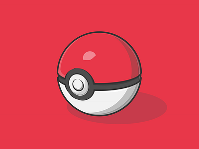 Childhood battle cartoon dribbble flat gym icon illustration master pokeball pokemon shot vector