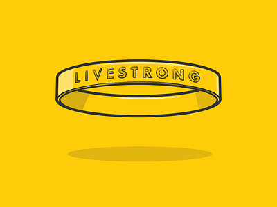 Live strong band band cancer charity dribbble fashion flat icon illustration live shot strong vector