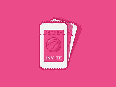 x2 Dribbble invites dribbble email flat icon illustration invite invites portfolio shot vector win work