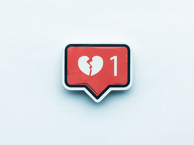 Modern heart brake adobe broke colour dribbble flat heart icon illustrator instagram like shot sticker