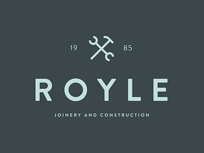 Royle Joinery brand builder construction dribbble flat hammer icon joinery logo shot type vector