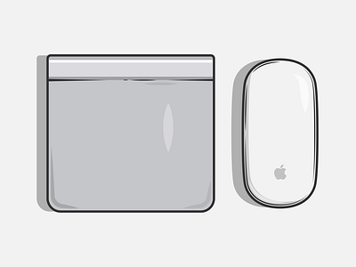 Mouse or trackpad? digital draw dribbble flat gadget icon mac mous pad shot technology track