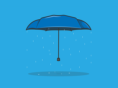 Under the weather blue cold colour dribbble drop icon rain shot splash umbrella weather wet