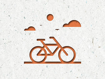 Bike trip bike dribbble exercise icon outside scene shot stroke summer sun trip