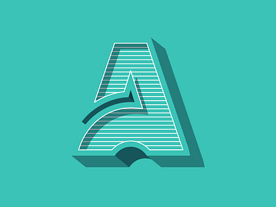 A a block dribbble flat icon old shadow shot style type typography vintage