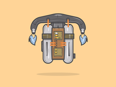 San Andreas jetpack auto dribbble flat game grand icon play playstation shot theft vector video