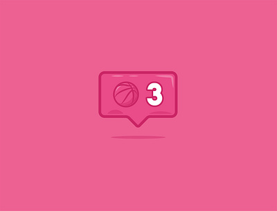 x3 Dribbble invites colour dribbble flat giveaway icon illustration invite invite giveaway invites notification shot stroke three ticket vector