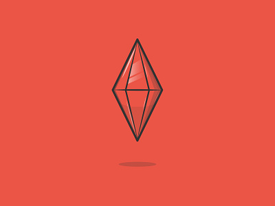 Real Life Sims colour diamond dribbble flat icon illustration pc pc game shine shot sims stroke the sims vector video game windows