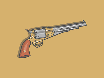 Red Dead aaa colour dribbble flat game gun icon illustration play playstation red dead redemption rockstar shot stroke vector video game wild west xbox