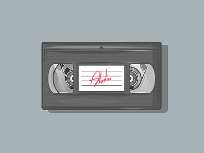 VHS aladin colour disney dribbble flat icon illustration old school plastic player shot stroke tape vector vhs video