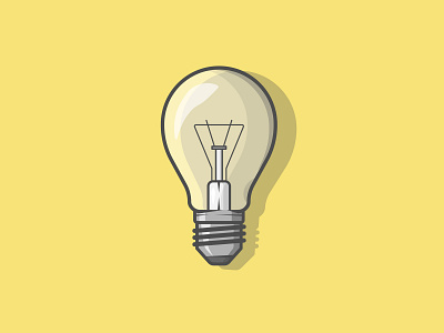 Out of ideas bulb colour creativty dribbble electrcity empty energy flat icon illustration inspiration light light bulb out shot stroke vector