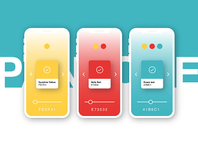 Pantone colour picker colour colours design dribbble flat icon mobile pallette pantone picker shot stroke swatch test ui ux vector