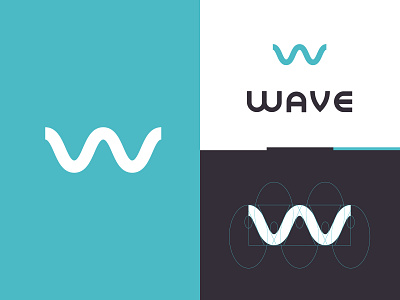 Wave Logo brand branding colour dribbble flat grid icon identity liquid logo sea shot stroke typogaphy typography vector water wave