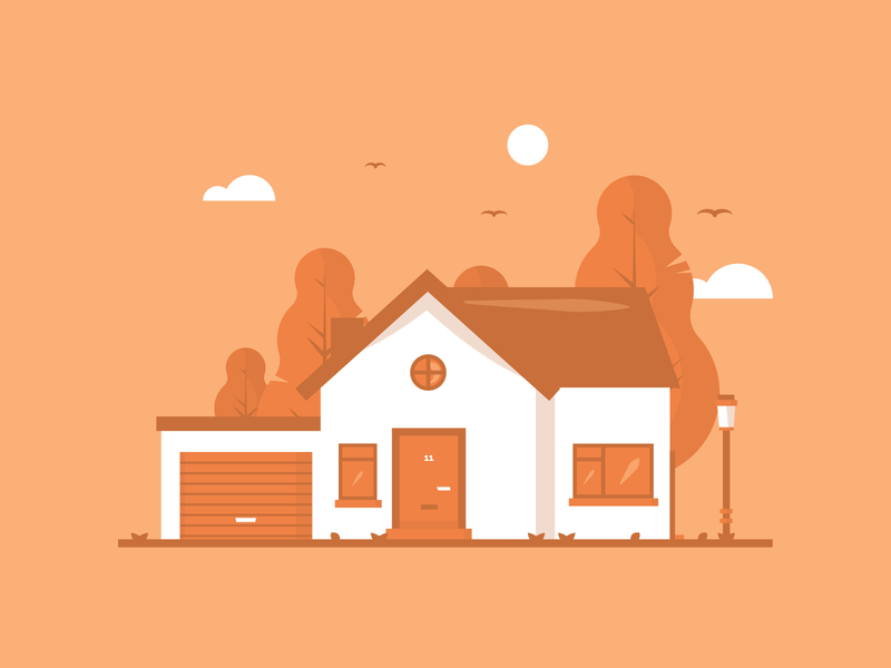 Sunset house by Jack Royle on Dribbble