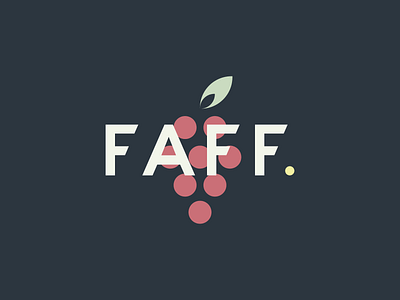 Faff. blog brand branding colour dribbble flat food freelance fruit icon illustration logo shot stroke type vector wine wine bar wine branding