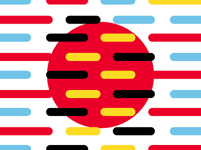 Linez branding circle clean code colour dribbble flat icon illustration illustrator pattern random red round shot stroke vector yellow