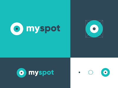 MySpot brand branding colour dribbble flat icon illustration location logo map my outdoors shot spot stroke type vector walk