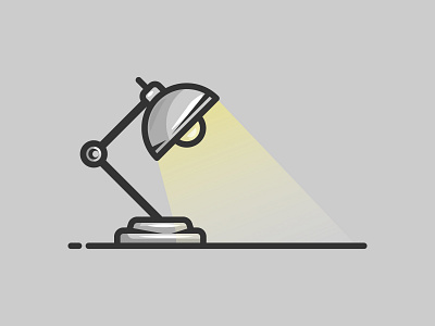 I Love Lamp animations bounce colour dribbble flat icon illustration lamp light pixar shade shot stroke vector