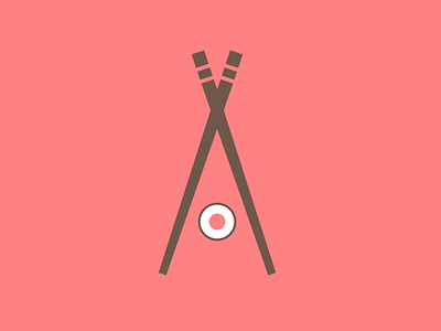A sushi asain chopstick colour dribbble fish flat food food app icon illustration japan shot sushi vector