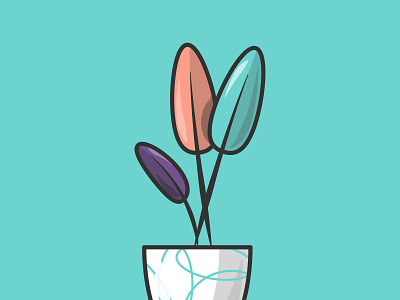 Pastel plant colour dribbble flat flower grass green grow icon illustration leaf leafs plant plant illustration planter planting plants seed shot stroke vector