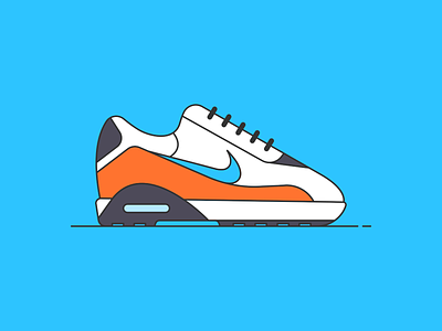 Simple Nike dribbble fashion feet flat foot icon illustration nike nike air nike air max shie shoebox shoes shot sneaker sport trainer vector wear