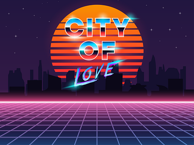 City of love city design graphic design illustration love vector