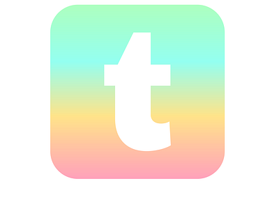 Tumblr App Icon app branding design graphic design illustration logo typography
