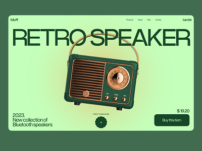 Retro Speaker Promo Web-Site adaptive animation branding design figma graphic design inspiration ui ux webdesign website