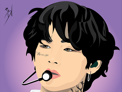 BTS Kim Taehyung design graphic design illustration ui vector