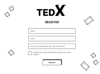 Daily UI : : 001 daily ui design registeration signup tedx ui ux