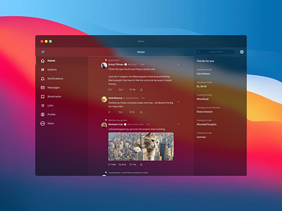 Twitter Re-imagined for MacOS Big Sur