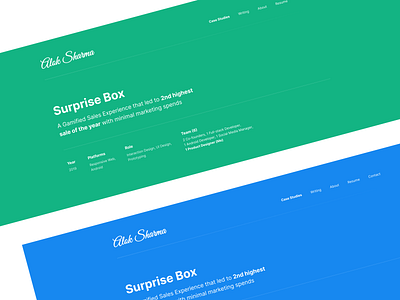 Case Study Hero Section blue design figma landing page typography ui ux web