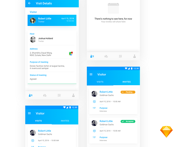 Visitors | Spazer android mobile ui ux