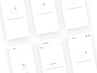 Empty States android design empty states figma flat icons illustration mobile ui ux vector