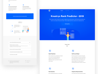 Rank Predictor Landing design figma flat homepage illustration landing page ui ux vector web