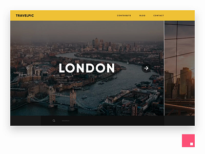 TravelPic animation design hero homepage interaction invision invisionstudio motion slider slideshow studio typography ui ux web