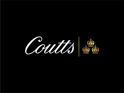 Coutts logo branding finance logo logo design logotype private banking script typography